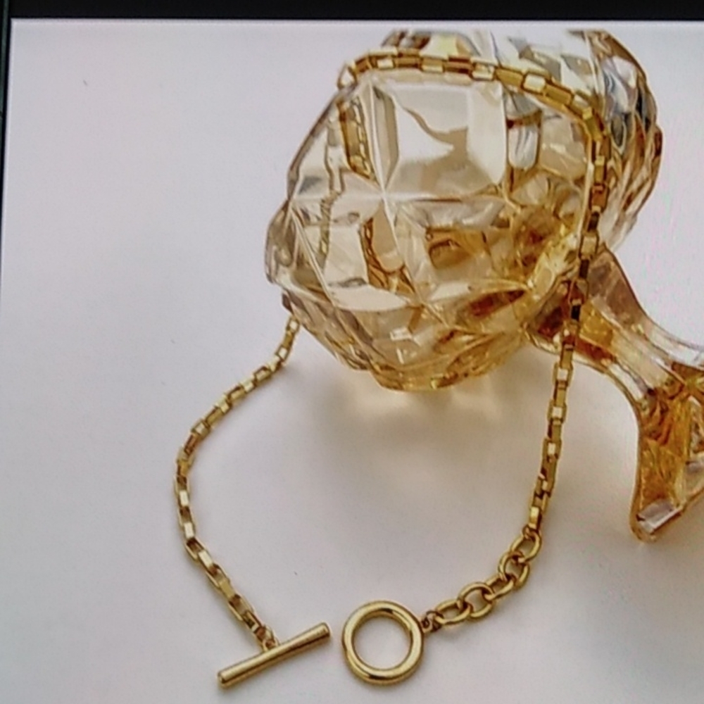 NEW TOGGLE GOLD CHOKER CHAIN COLLAR CLAVICLE NECKLACE - Picture 4 of 4